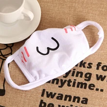 New Arrival White Anime Emoticon Mouth-Muffle Kaomoji Anti-Dust Cute Kawaii Lovely Face Mask