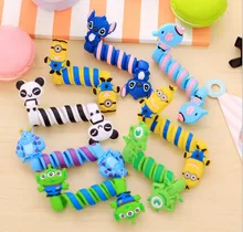 2Pcs Cartoon Animal Cable Winder Earphone Charger Data Line Wire Cord Organizer Winding Holder For Mouse Mp3 Mp4 Headphone