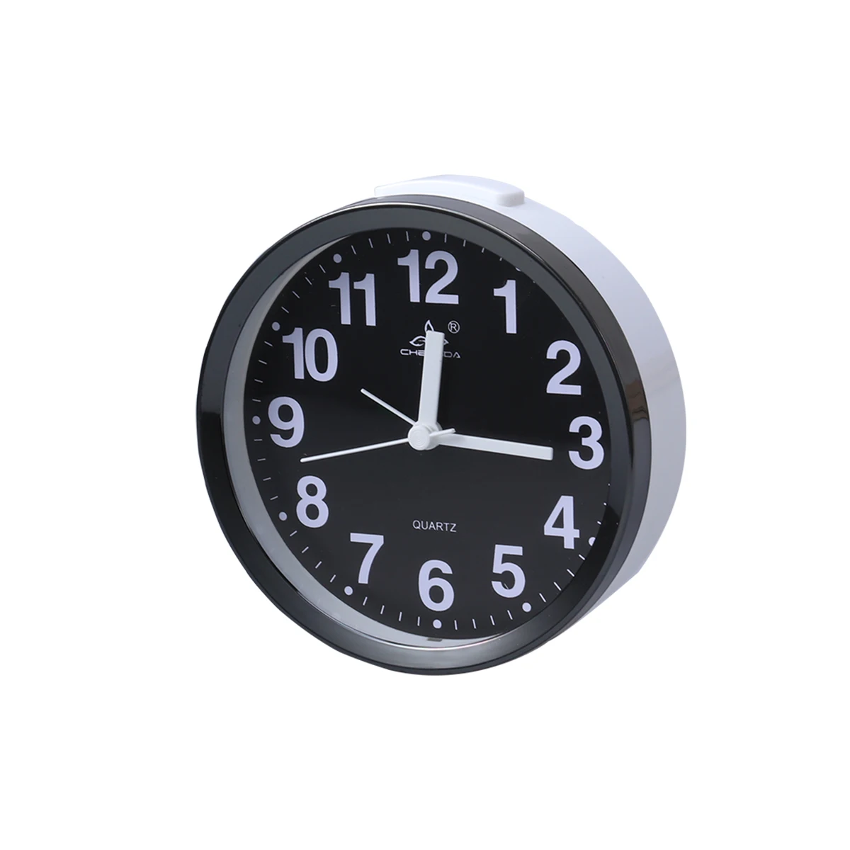 

Creative Round Battery Operated Silent Quartz Analog Travel Alarm Clock With Snooze Light Ascending Sound Alarm Gentle Wake