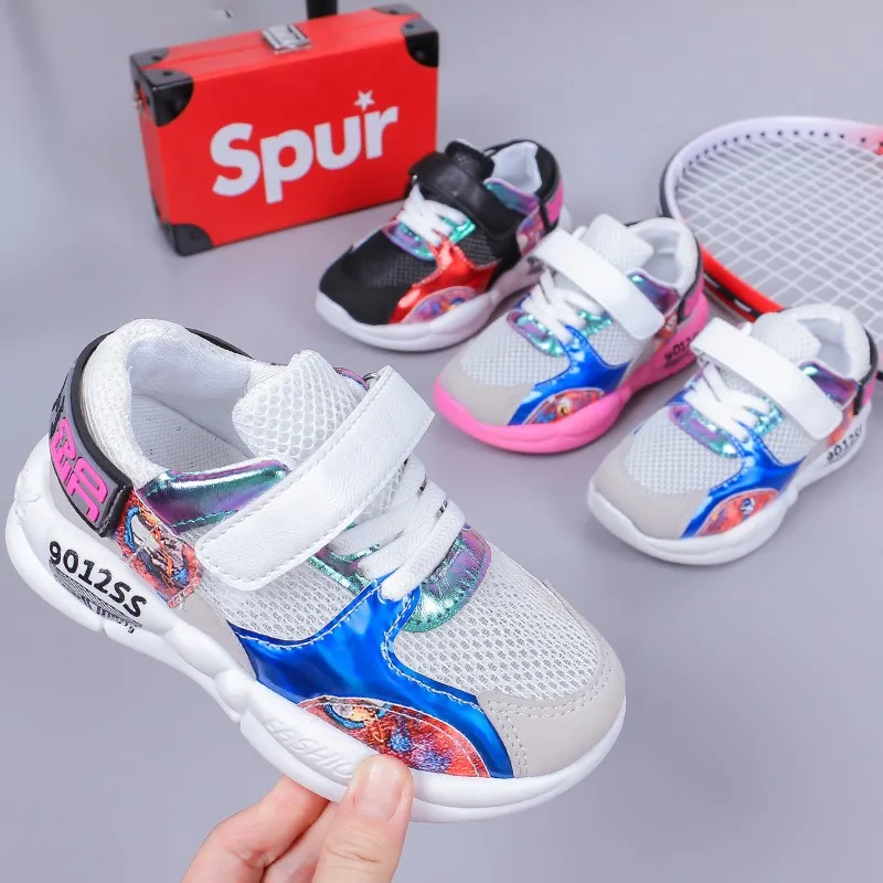 

2019 Spring Autumn Children Unisex Boys Hook & Loop Sports Kids Shoes Fashion Casual Kids Sneaker Outdoor Breathable Boys Shoes