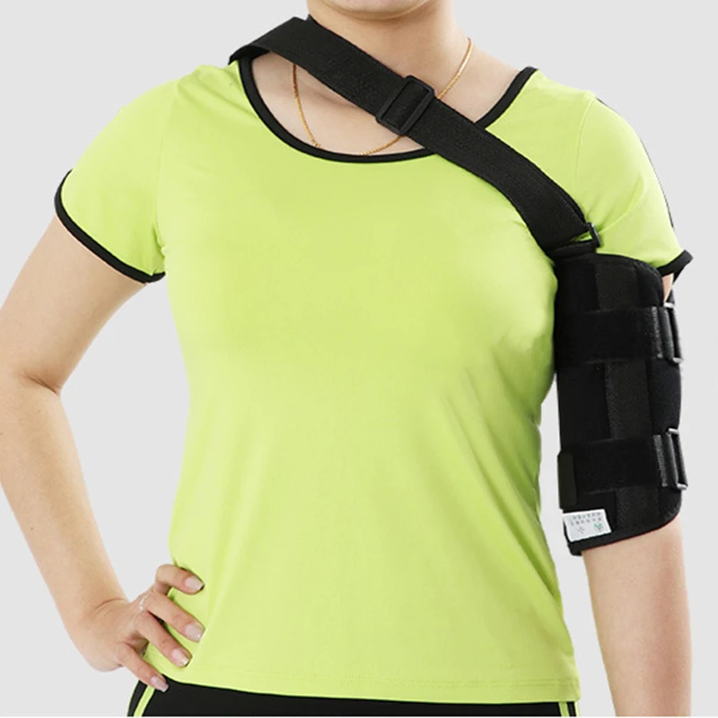 

New Adjustable Elbow Stabilizer Support Brace Splint Humeral Stem Elbow External Fixed Support Orthosis Unisex Black S/M/L
