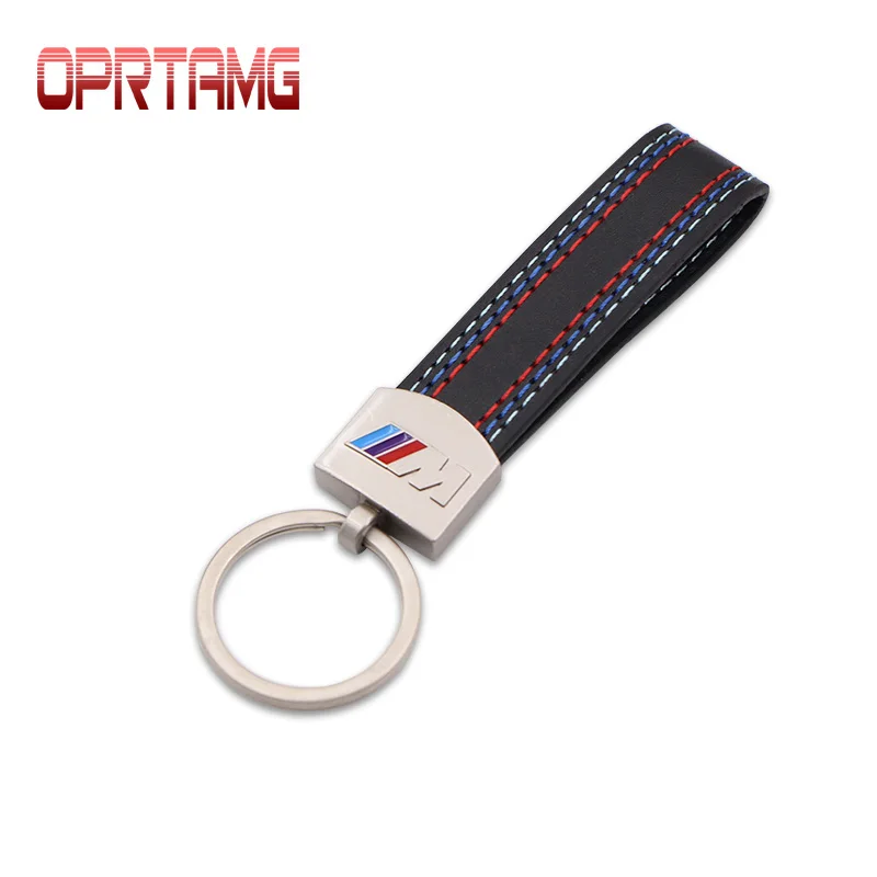 

Fashoin Metal+Leather Car Keychain Key Chain Key Ring Keyring For BMW M Tech M Sport M3 X1X3 E46 E39 E60 F30 E90 F10 Accessories