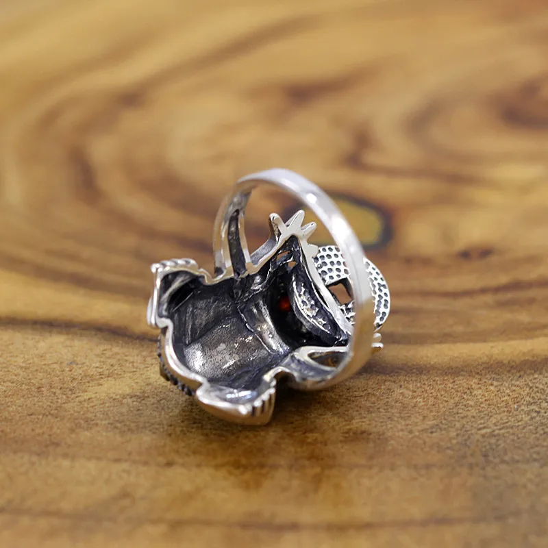 Кольцо для женщин Lucky Toad Frog Plutus красивые красные кристаллы Винтажные Украшения