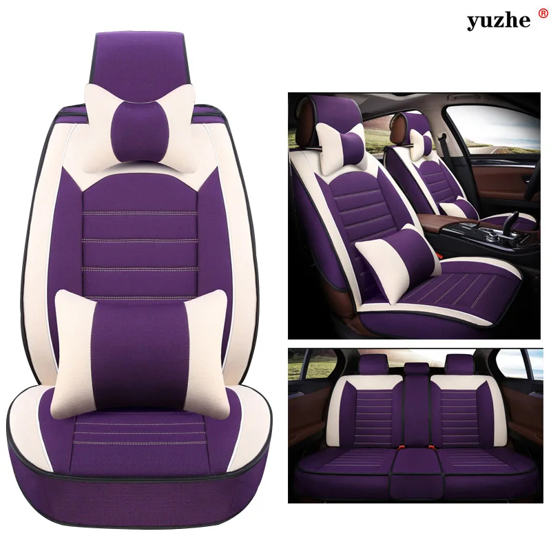 

Yuzhe Linen car seat cover For Peugeot 205 206 207 2008 3008 301 306 307 308 405 406 407 car accessories styling cushion