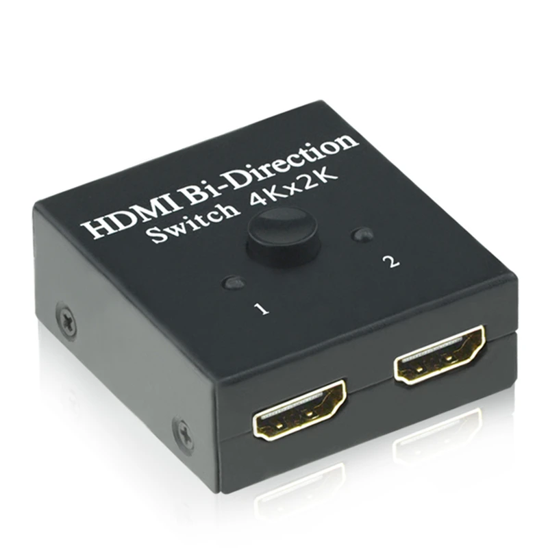 EMK HDMI Switcher 2 Ports Bi-directional Manual Switch 2x11x2 HDMI Splitter-HDCP Passthrough Supports Ultra HD 4K 3D 1080P (4)