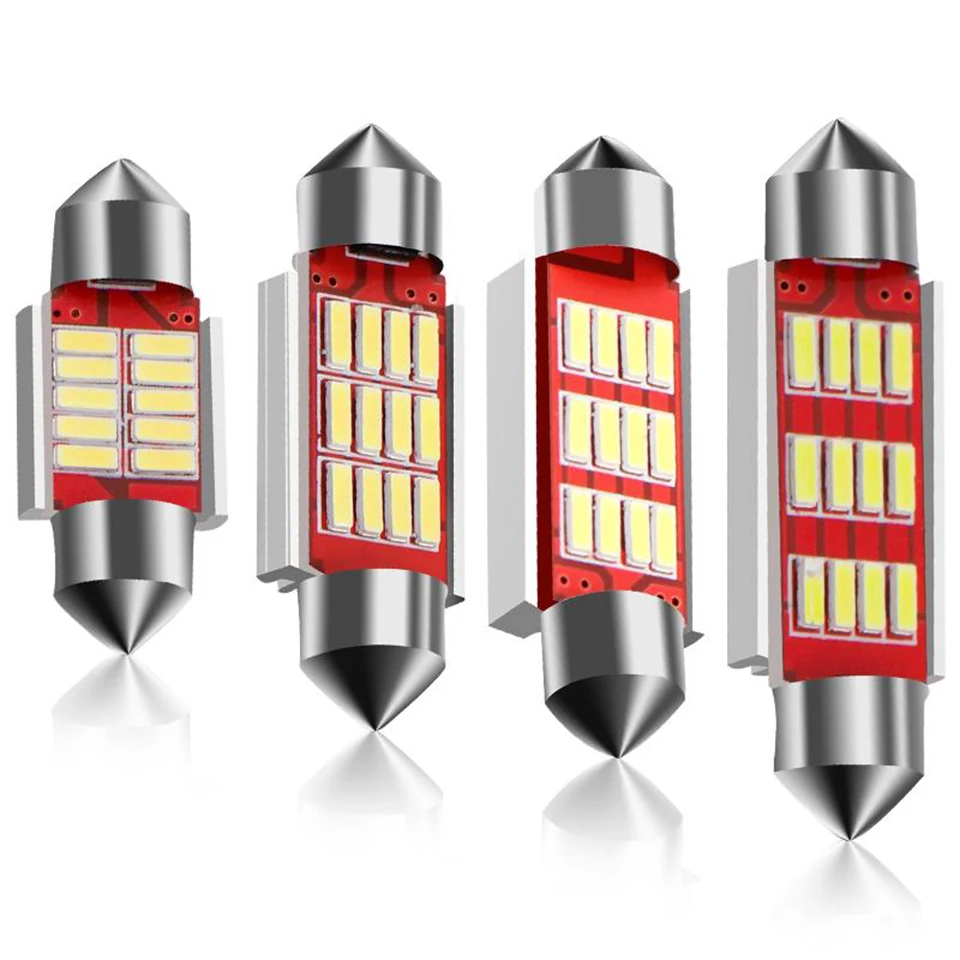 

1x Super Bright 4020 SMD C5W C10W Led Car Dome Light Auto Festoon Interior Reading Lamp Bulb 31mm 36mm 39mm 41mm 6000k White 12v