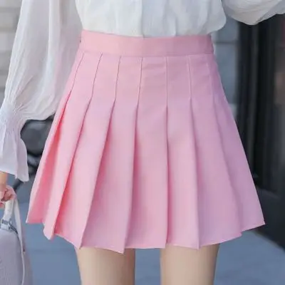 Harajuku Women Skirt Solid Color Sweet Lolita Vogue Cute High Waist ...