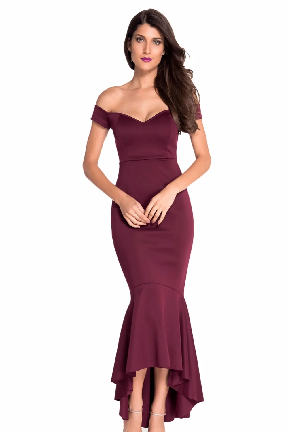 Maroon-Off-shoulder-Mermaid-Jersey-Evening-Dress-LC60171-1-12