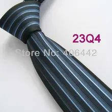 Yibei Coachella Галстуки с черной окантовкой, модные галстуки с черной Синей Полоской, тонкий галстук, жаккардовое свадебное платье gravata