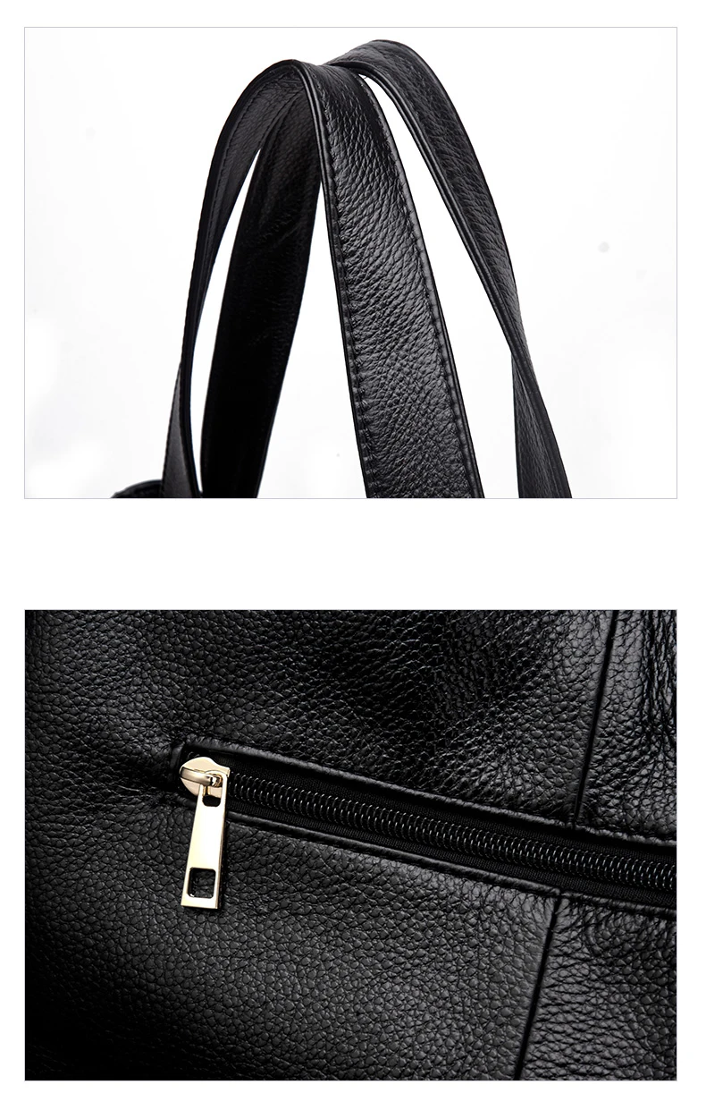 100% Genuine Leather Handbag Large Capacity Women Shoulder Bag Retro Tote Purse High Quality Hobos  Shopping Bags 2018 New (12)