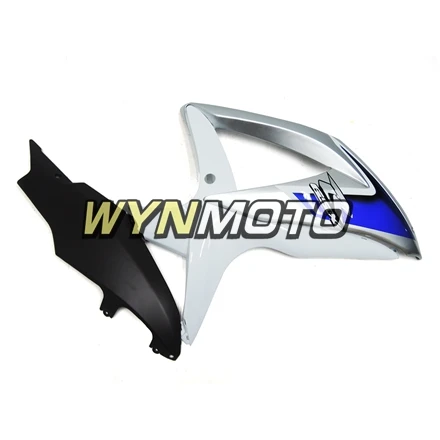 Полностью белые Серебристые Чехлы для корпуса комплект для Suzuki GSXR600 750 K8 2008-2010 Кузов ABS пластик впрыска мотоцикл обтекатели