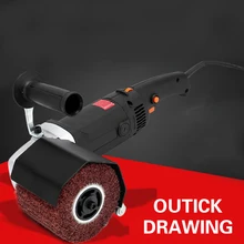 Волочильная машина из нержавеющей стали, небольшой портативный металлический зеркальный Полировальный Инструмент для дерева, электрическая Полировочная машина, волочильная машина