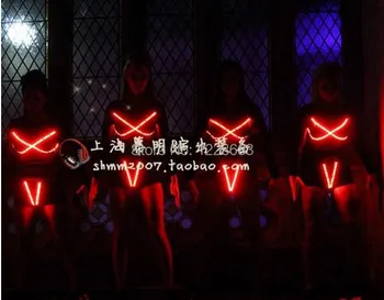 

Clothing With Led Lights Star Ds Costume Dance Female Led Bikini Bra And Shorts Lights Up Costumes