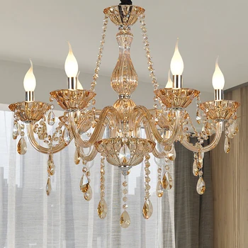 

Modern Chandeliers For bedrooms Luster Cognac Color Kitchen chandelier Lampadari Pendientes modern kitchen light fixtures lamp
