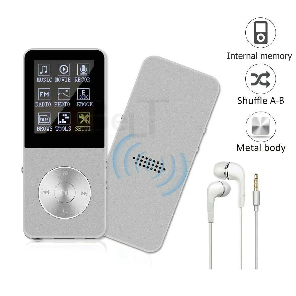 

Newest 16GB HIFI Lossless MP4 Player FM Video E-book Recorder Clock Function Sport Walkman 1.8inch TFT Screen MP4 Music Player