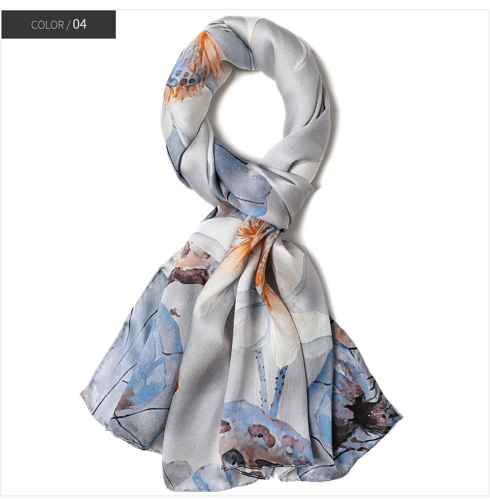 DANKEYISI, женский шарф из чистого шелка, женский длинный шелковый шарф, ручная работа, шарфы с цветочным принтом, шаль, женский шарф из натурального шелка, шаль