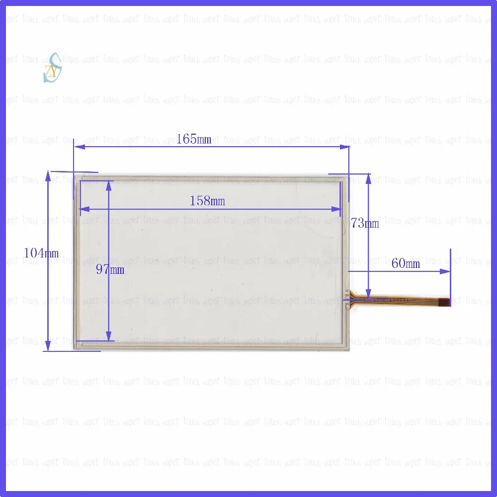 

ZhiYuSun KDT-2502 7inch 4-wire resistive touch panel for Car DVD, 165*104GPS Navigator screen glass this is compatible