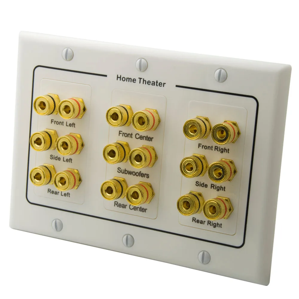 Home Theater 9.0 Surround Sound Speaker Banana Wall Plate