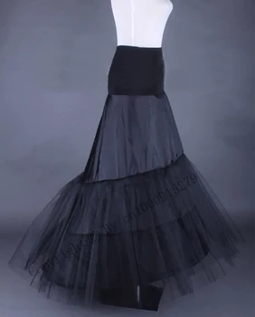 

Black Mermaid Bridal Slip Wedding Petticoat Underskirt Crinoline HOOP For Bride