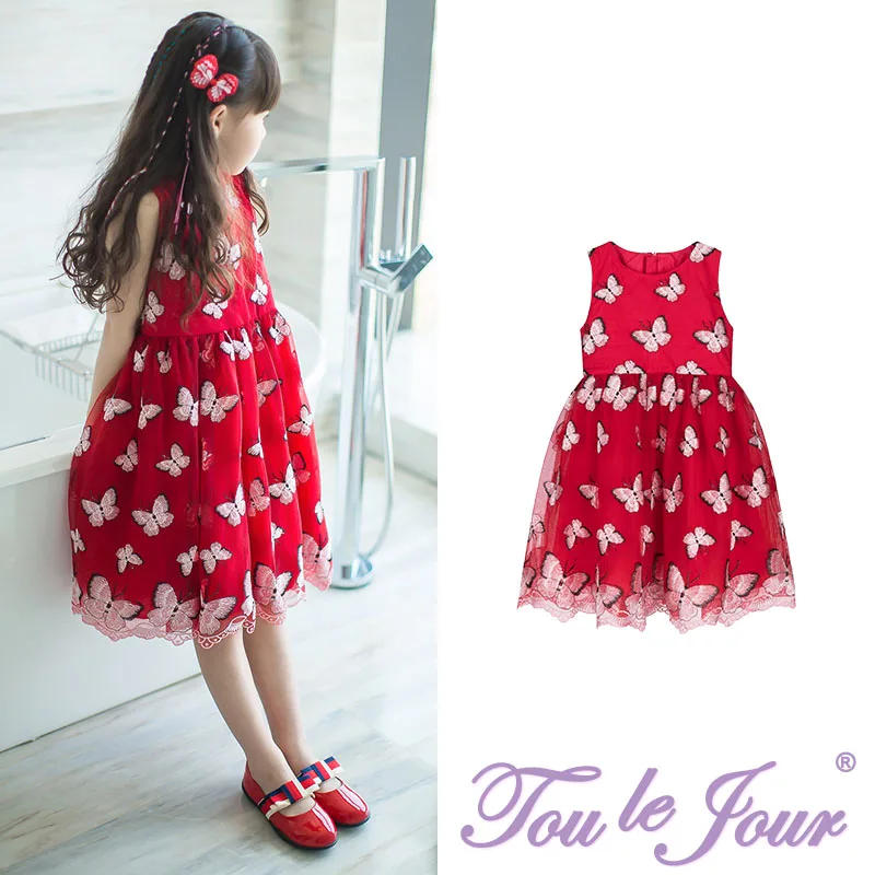 

girls res dress christmas dress A-Line Knee-Length princess costume