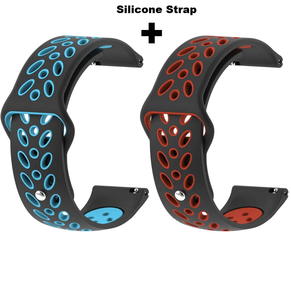 Black blue-black red 20 мм силиконовый браслет ремешок для оригинальных Xiaomi Huami Amazfit Bip ремешок для часов Amazfit GTS ремешок для часов Amazfit GTR 42 мм ремешок на запястье - Цвет: Black blue-black red