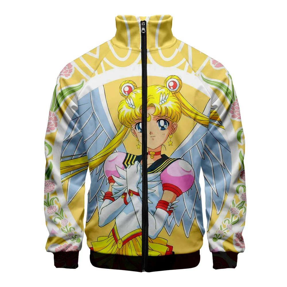  2019 Japan Sailor moon Zipper Sweatshirt Casual Hoodies New Fashion Cool Highstreet Autumn And Wint