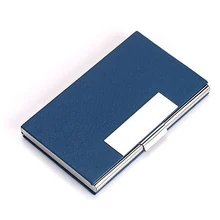 Wholesale 2019 Aluminum PU Leather Card Holder Business Credit Card Holder For Women ID Name Card Bank Fashion Card Id Holders business style pu aluminum alloy name card holder case silver brown