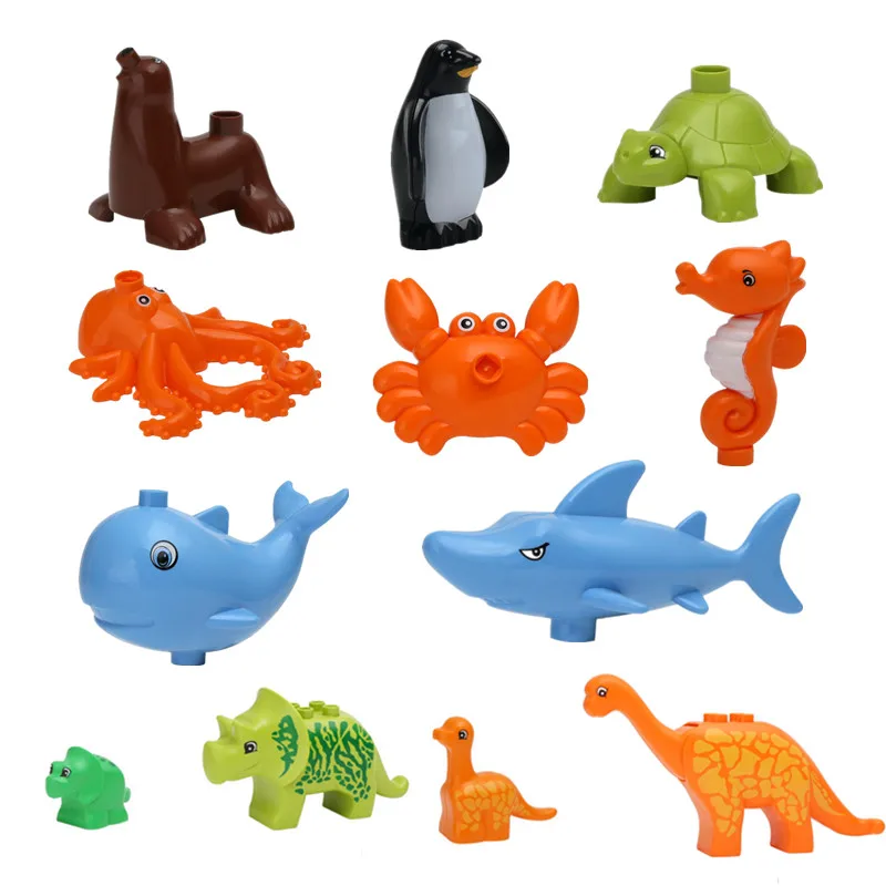 Underwater World Sea Animals Creative Children Building Blocks Brick Baby Blocks Education Toys baby-building-blocks