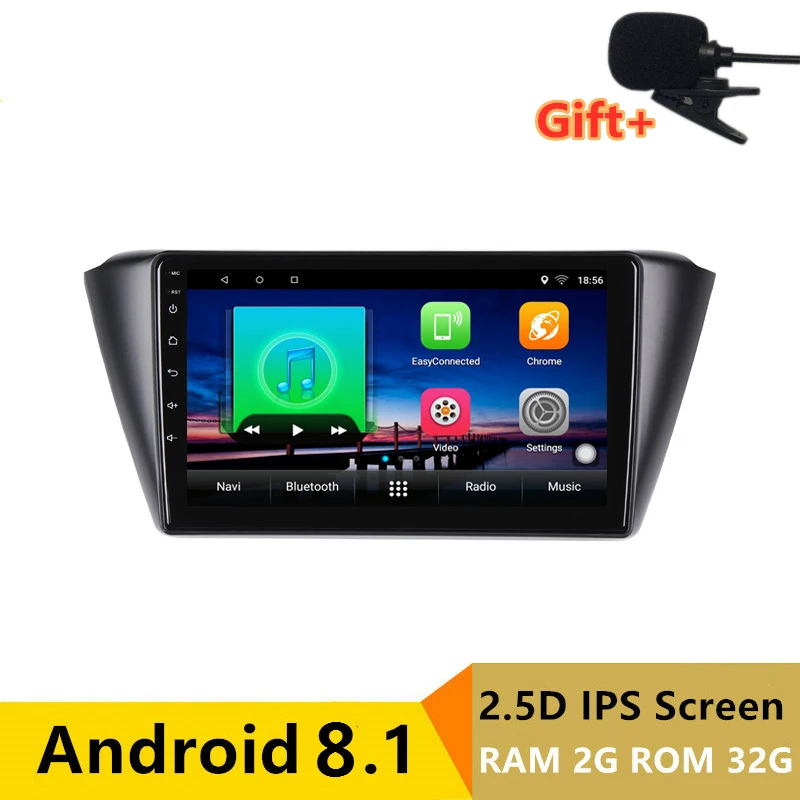 

9" 2G RAM 32G ROM Android Car DVD Video Player GPS For Skoda Fabia 2015 2016 2017 audio car radio stereo navigation bluetooth