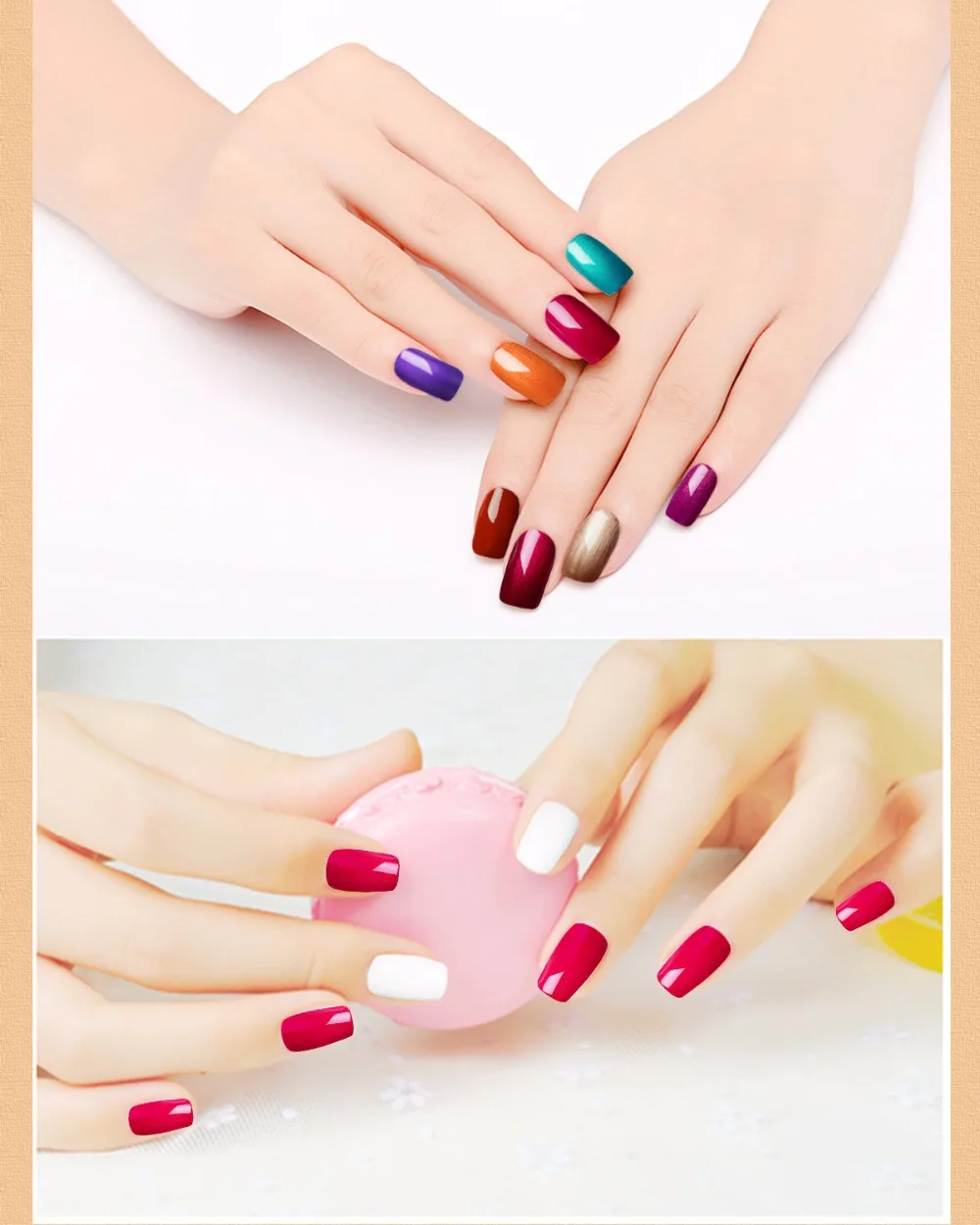 Лак для ногтей rstyle 8 мл 9001-9062 чистый цвет УФ-гель для ногтей Soak Off Nail Art Полупостоянный гель лак набор для наращивания ногтей праймер