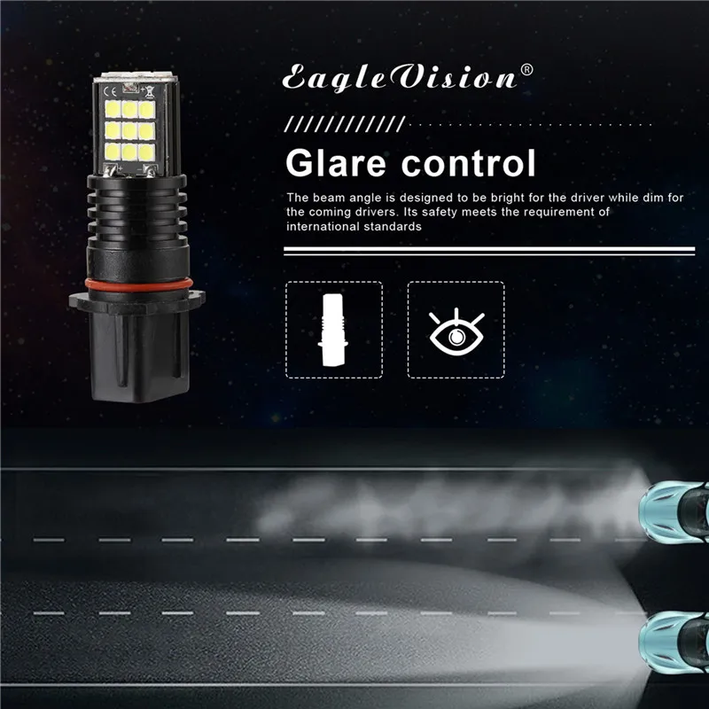 WUPP противотумансветильник 2 шт. P13W 3030 24 SMD Светодиодные Автомобильные фары s 6000K Вт