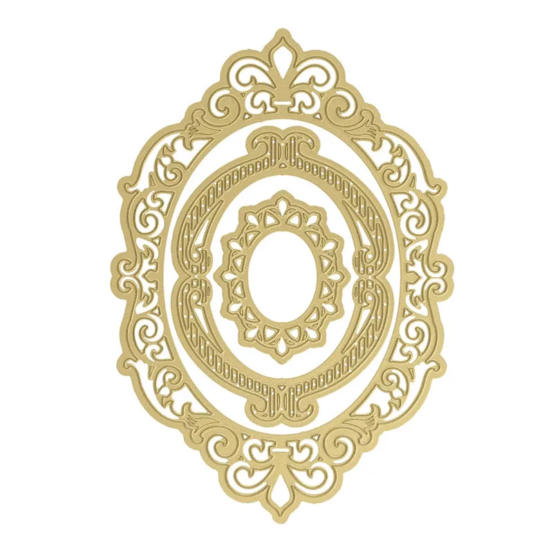 GJCrafts штампы овальная рамка Скрапбукинг металлическая резка кружева ремесло для