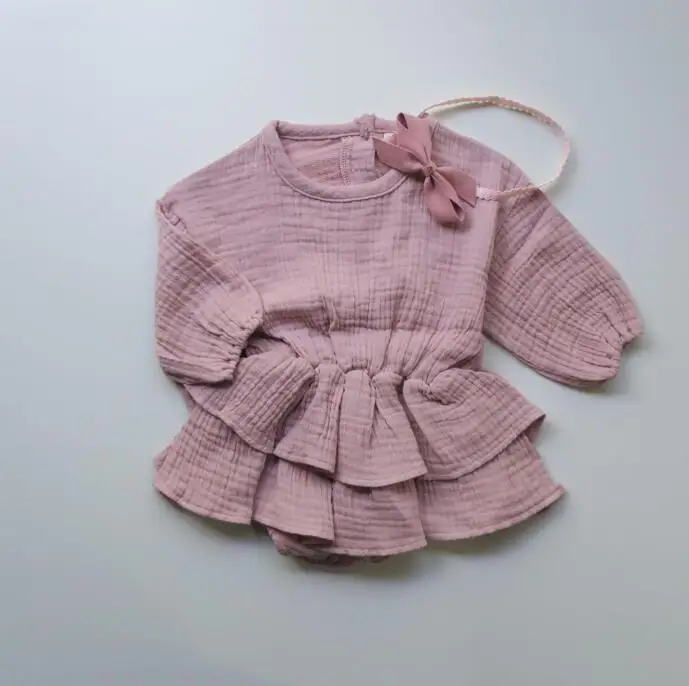

2018 Atutumn Ins Baby Toddler Girls Boys Ruffles Rompers Sweet Kids Japan Korean Clothings