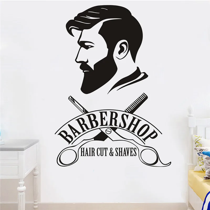 

Hairdressing Wall Decal Salon Barber Shop Quote Vinyl Sticker Home Decor Hairdresser Hairstyle Hair Hairdo Barbers Window Decal