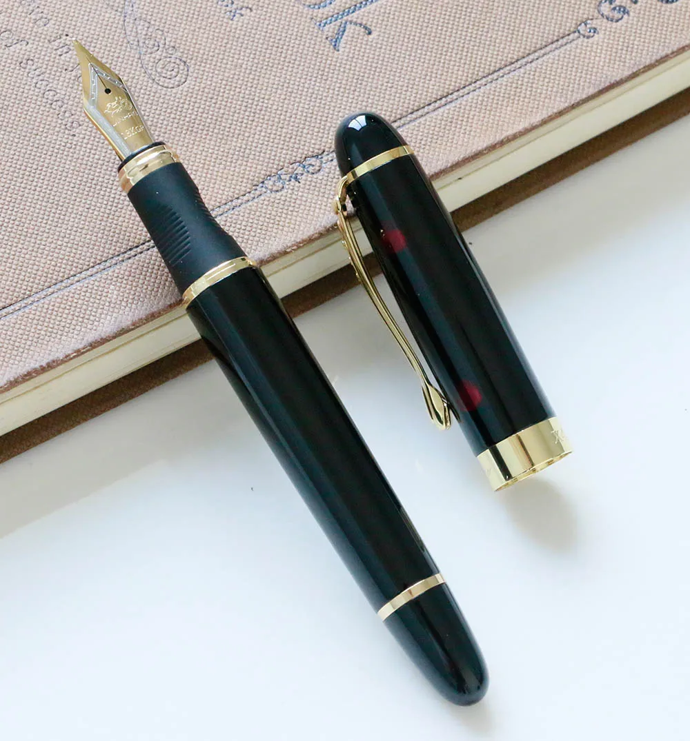 JINHAO 450 перьевая ручка 0.5MM or 1.0MM ручка чернильная перо для письма канцтовары ручки для школы - Цвет: Black Rose