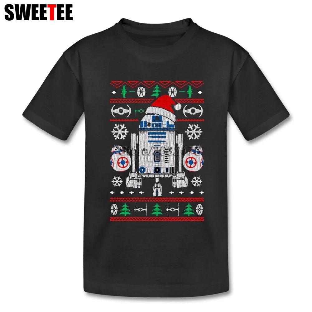 

R2d2 Christmas Star Wars T Shirt Best Design Clothes Children 100% Cotton 4T-8T