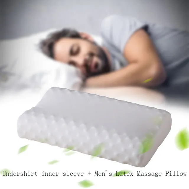 Bed Pillow Natural Latex Pillow for Sleeping with 2 Zippered Covers
