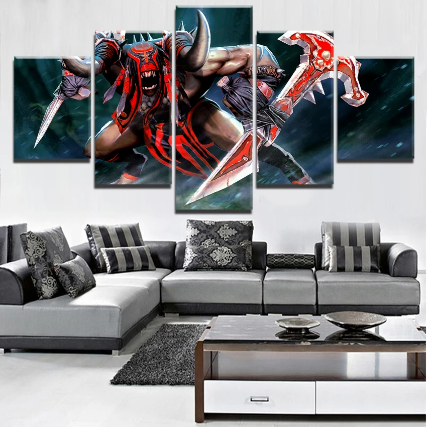 Modern Wall Art Decor Framework Modular Canvas Game Pictures HD Printed Painting 5 Panel Bloodseeke