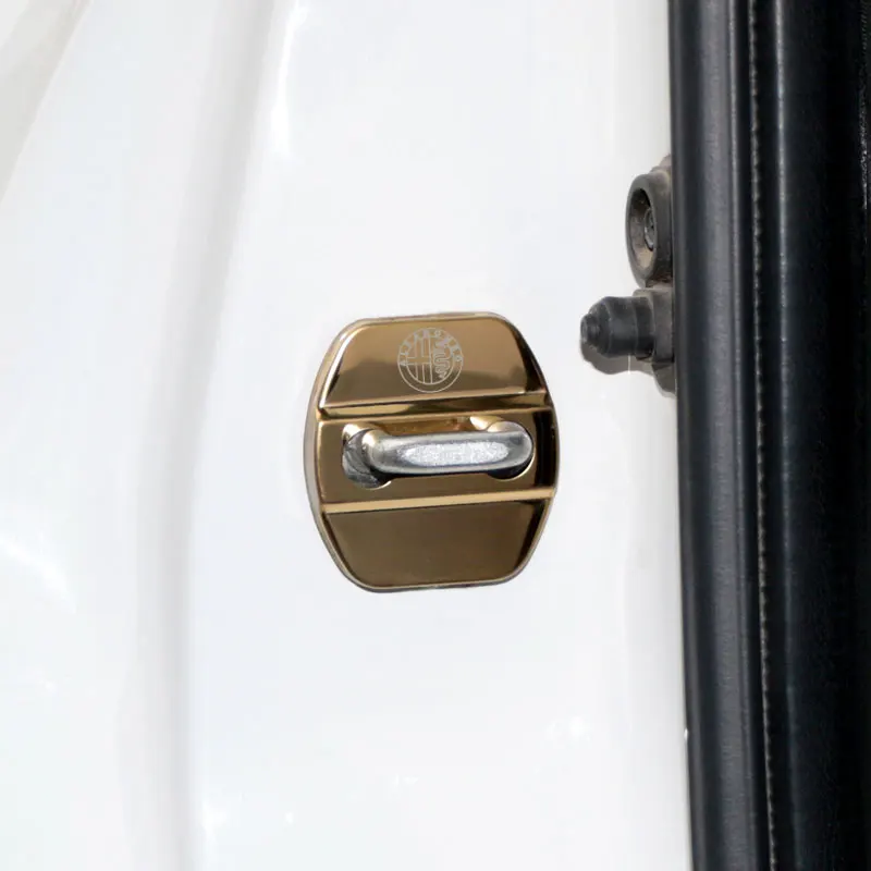 4 шт./лот крышка дверного замка автомобиля из нержавеющей стали для alfa romeo giulia stelvio аксессуары для автомобиля