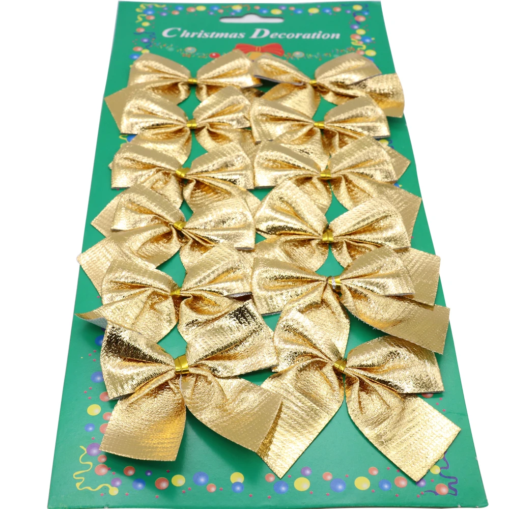 Gold/sliver Christmas Tree Bow knot Christmas New year festival DIY