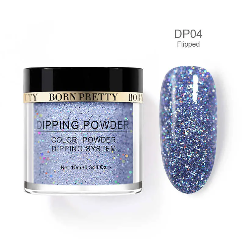 BORN PRETTY 10ml Shiny Glitter Nail Art Powder Dipping System Mirror Effect Shimmer Glitter Nail Decoration Manicure Nail Art - Цвет: BP-DP04