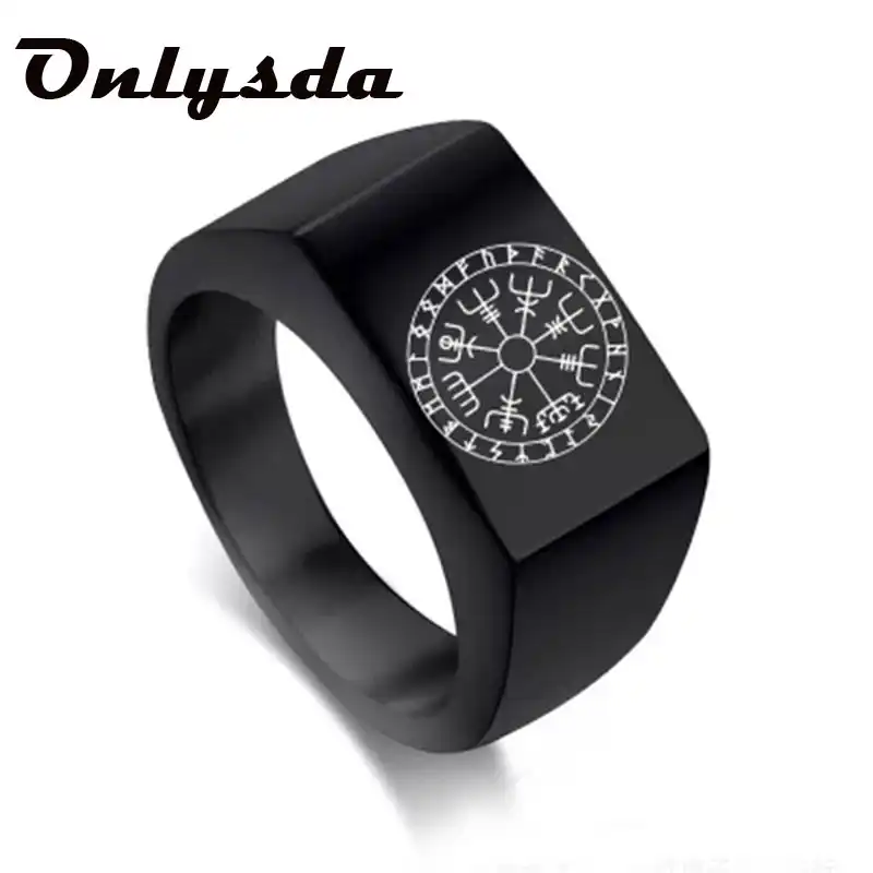 Charm Norse Viking Rune Ring Stainless Steel Engagement And Wedding Ring Set Biker Ring Men For Skandinavia Lucky Gift Osr075 Rings Aliexpress