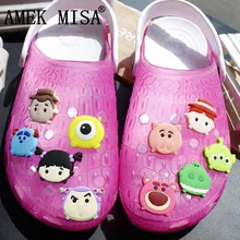 Новинка, милый стиль, 1-2 комплекта, садовая обувь из ПВХ, очаровательные украшения, История игрушек и MU, аксессуары, Пряжка для обуви, подходящие ремешки/браслеты/Крок