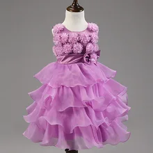 2016 New Arrival Dress Summer High-grade Wedding Dresses Children Embroidered Party Dresse Bridesmaid Kids Clothes 90-140cm