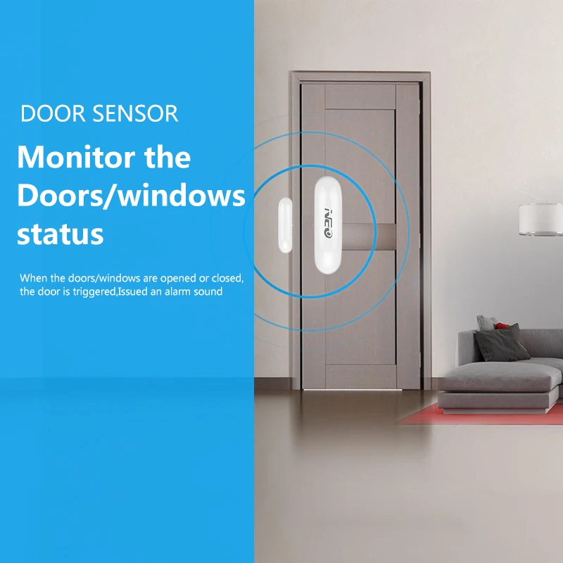 NEO COOLCAM Z-wave Door Window Sensor Compatible With Z Wave 300 500 Series Magnet Lock Door Sensor Alarm Smart Home Security