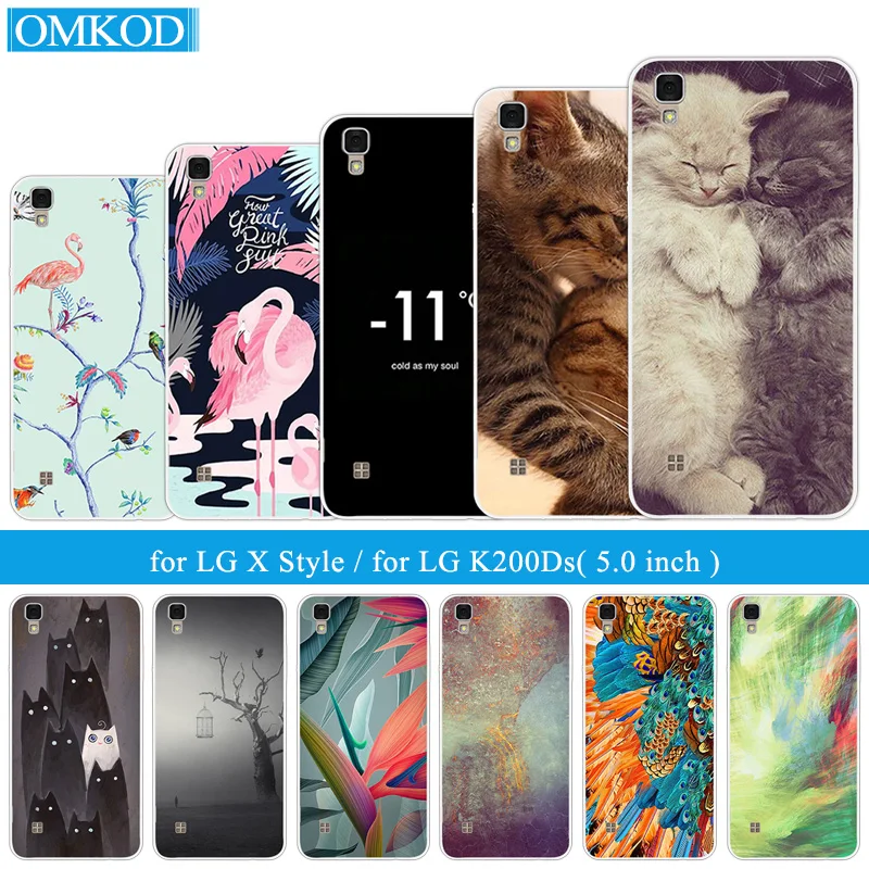 

For funda LG X Style K200DS Soft Silicone Flamingos Phone Cases Clear TPU Back Cover For LG XStyle Shell Capa 5.0 inch Coque