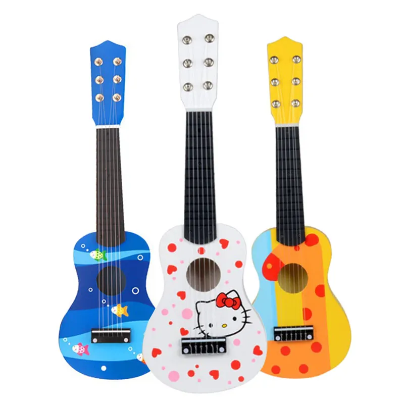 Baby Toys For Children 21 Inch 6 String 12 scale Wooden Guitar ukulele Musical Instruments Educational Toy For Children Gifts