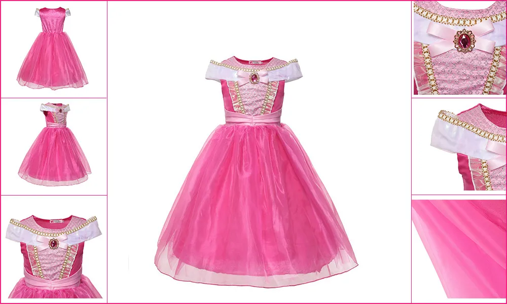 PaMaBa/костюм Спящей красавицы; платье принцессы для девочек; детский классический костюм Авроры; детское платье-пачка Авроры; Filles; вечерние платья