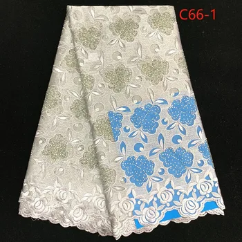 

African Tulle Lace Fabric High High Quality Net tulle Lace French Embroidery Nigeria Lace Fabric FANCYJU062