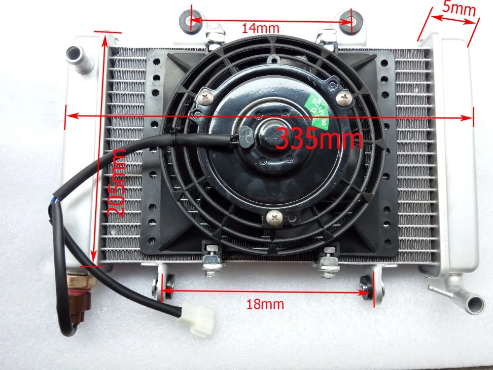 Модифицированный Универсальный 250cc квадроцикл Багги радиатор с вентилятором водопровод система водяного охлаждения полный набор аксессуаров